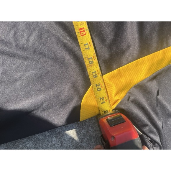 Russel Black And Yellow Striped Polo Shirt Size Large - Picture 6 of 7